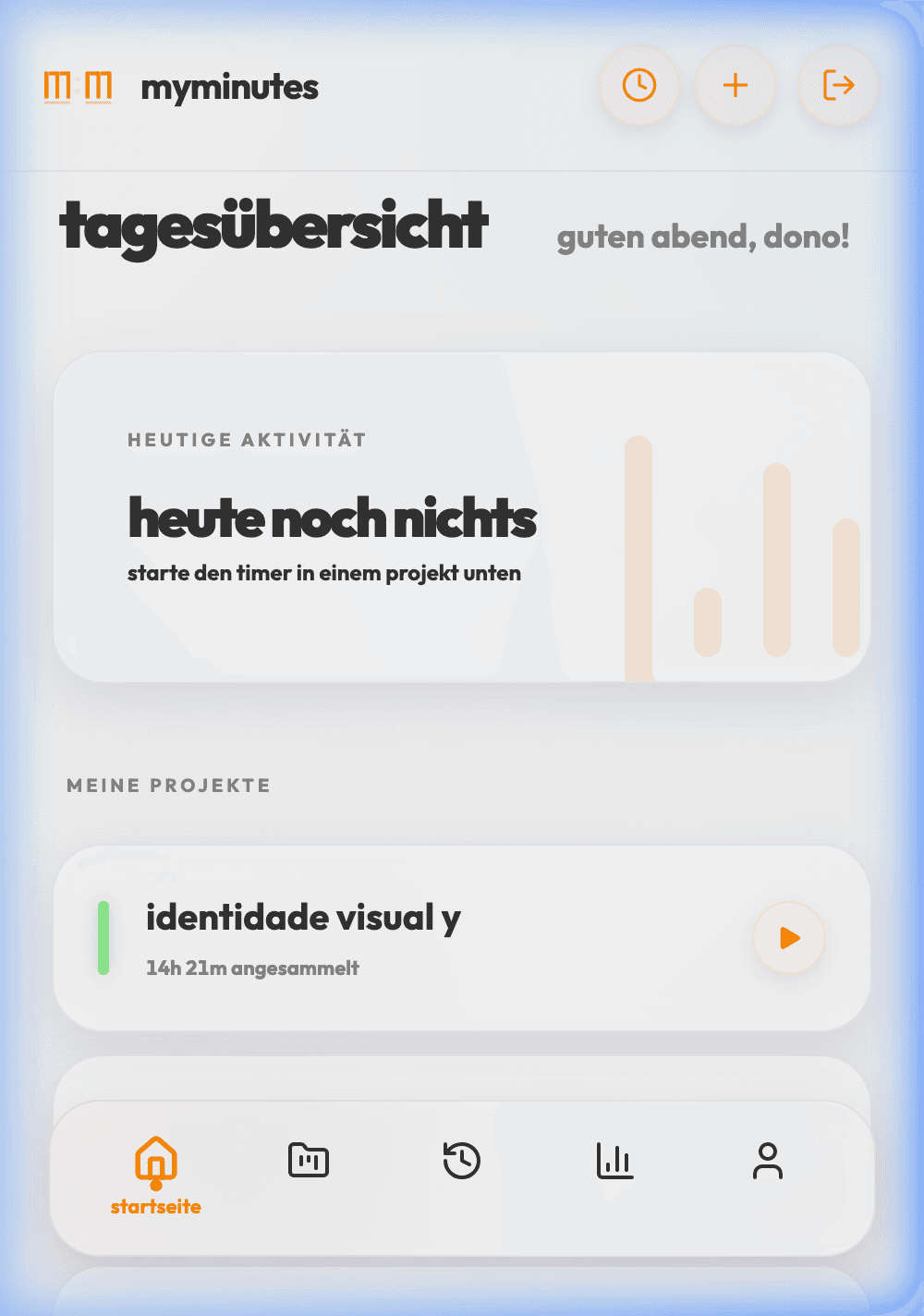 myminutes App Screen