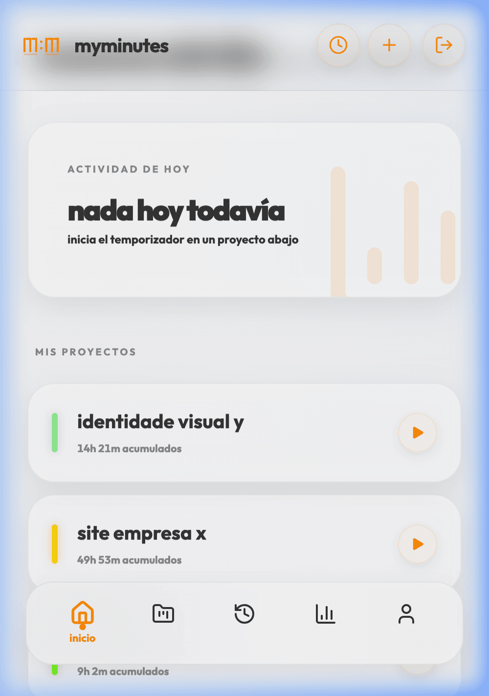 myminutes App Screen